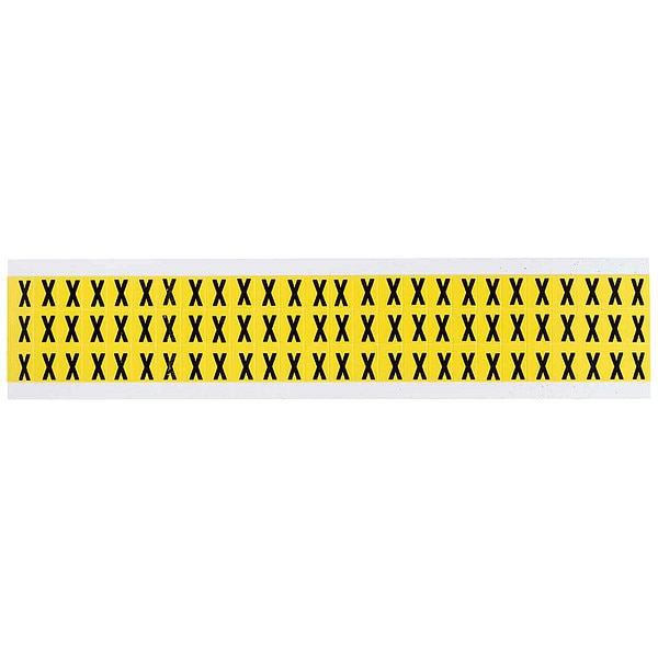 Letter Label, X, 1/2in.Hx11/32in.W, Vinyl