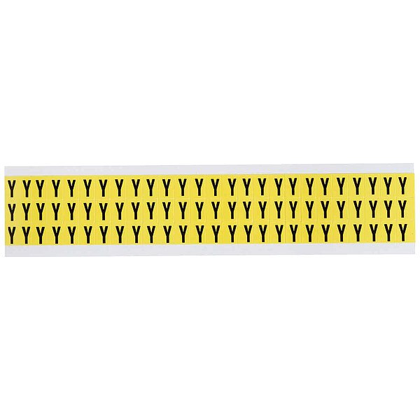 Letter Label, Y, 1/2in.Hx11/32in.W, Vinyl