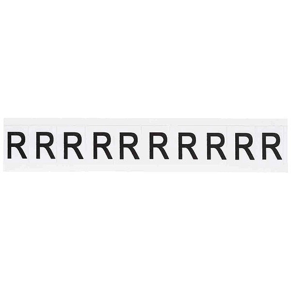 Letter Label, Character R, 1-1/2 In. H
