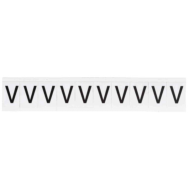 Letter Label, Character V, 1-1/2 In. H