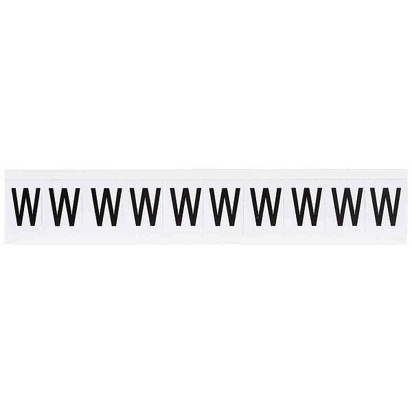 Letter Label, Character W, 1-1/2 In. H
