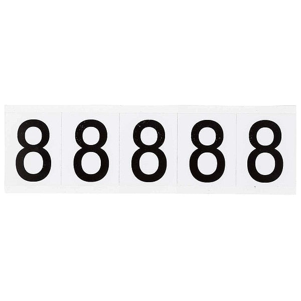 Number Label, 8, 2-1/4inHx1-13/16inW, Vinyl