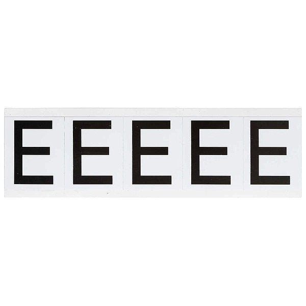 Letter Label, E, 2-1/4inHx1-13/16inW, Vinyl