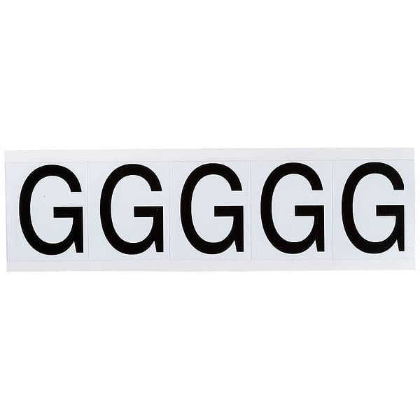 Letter Label, G, 2-1/4inHx1-13/16inW, Vinyl