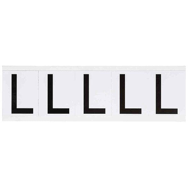 Letter Label, L, 2-1/4inHx1-13/16inW, Vinyl