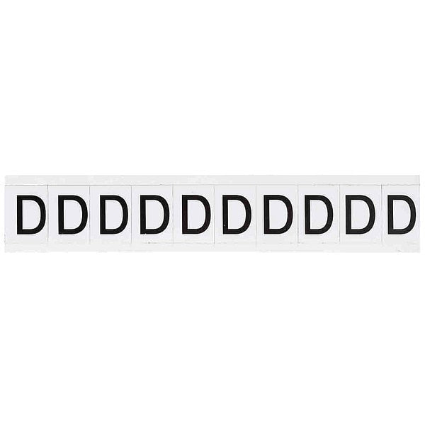 Letter Label, Character D, 1-1/2 In. H