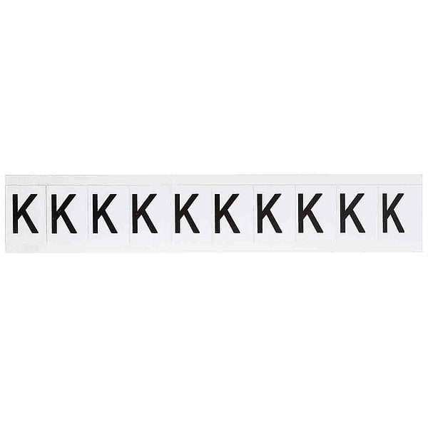 Letter Label, Character K, 1-1/2 In. H