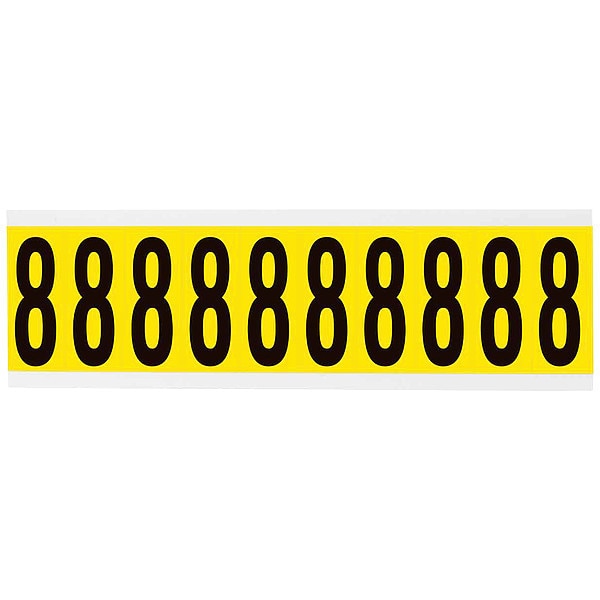 Number Label, 8, 2-1/4in.Hx7/8in.W