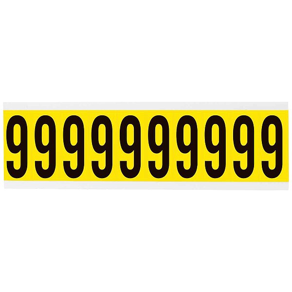 Number Label, 9, 2-1/4in.Hx7/8in.W