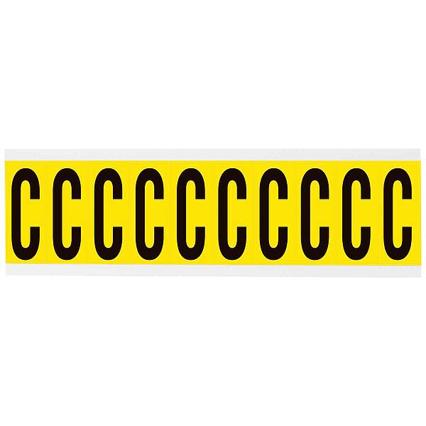 Letter Label, C, 2-1/4in.Hx7/8in.W, Vinyl