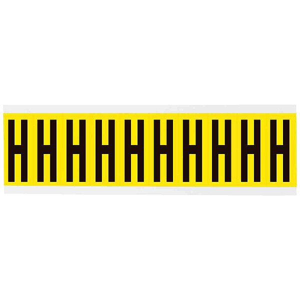 Letter Label, H, 2-1/4in.Hx7/8in.W, Vinyl