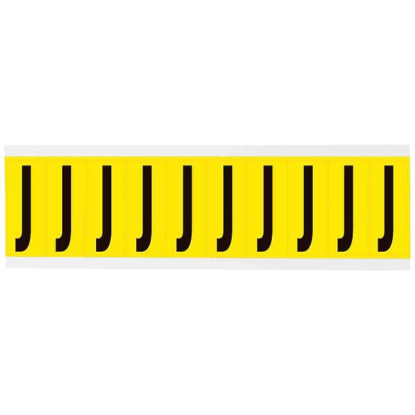 Letter Label, J, 2-1/4in.Hx7/8in.W, Vinyl