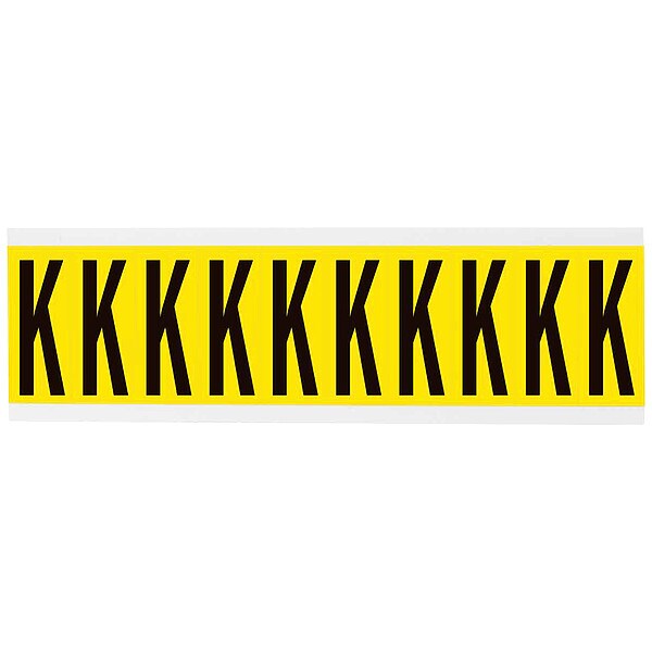 Letter Label, K, 2-1/4in.Hx7/8in.W, Vinyl