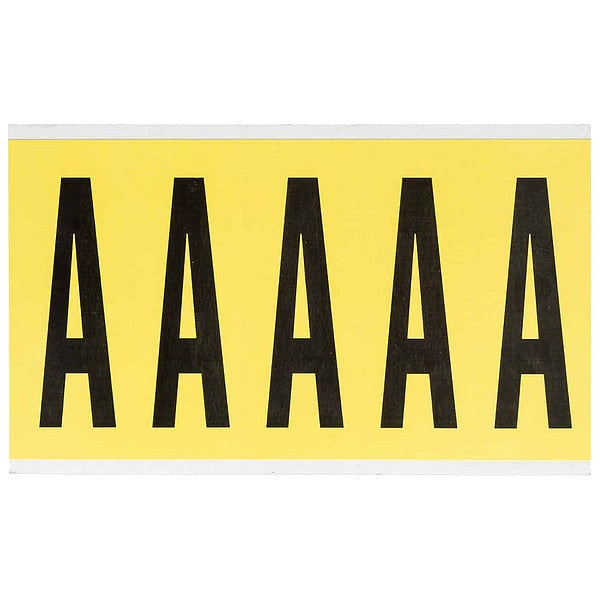 Letter Label, A, 5in.Hx1-3/4in.W, Vinyl