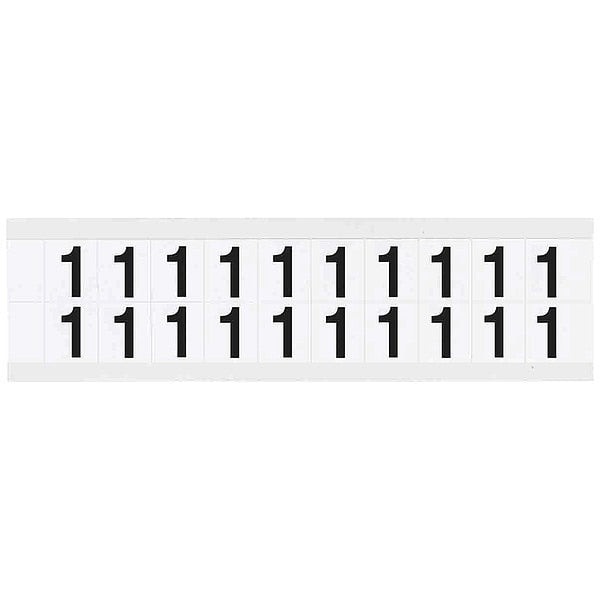 Number Label, 1, 3/4in.Hx21/32in.W, Vinyl
