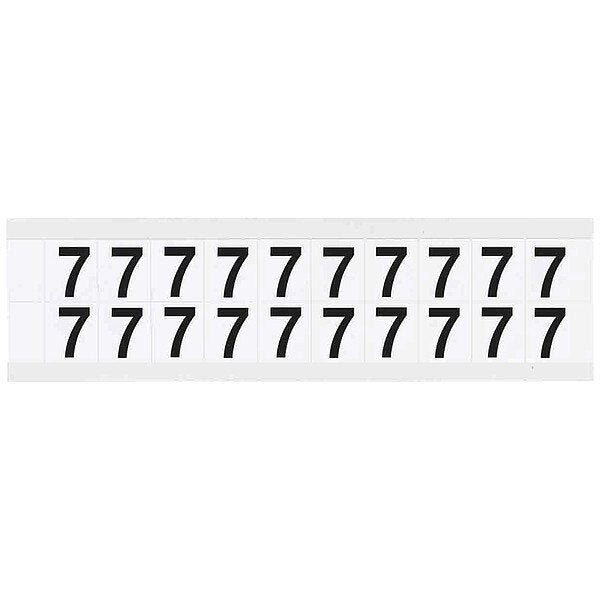 Number Label, 7, 3/4in.Hx21/32in.W, Vinyl