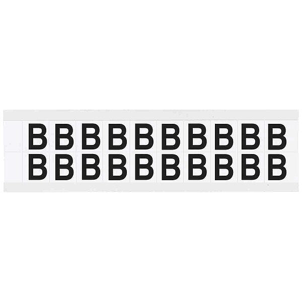 Letter Label, B, 3/4in.Hx21/32in.W, Vinyl