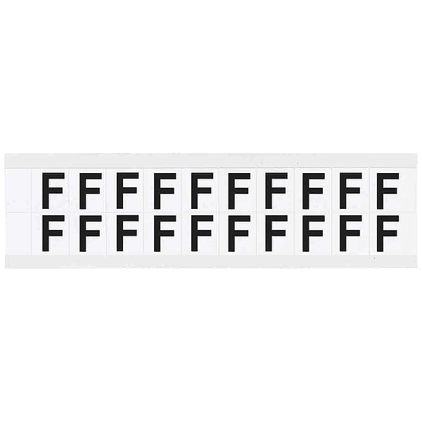 Letter Label, F, 3/4in.Hx21/32in.W, Vinyl