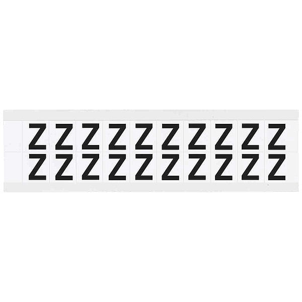 Letter Label, Z, 3/4in.Hx21/32in.W, Vinyl