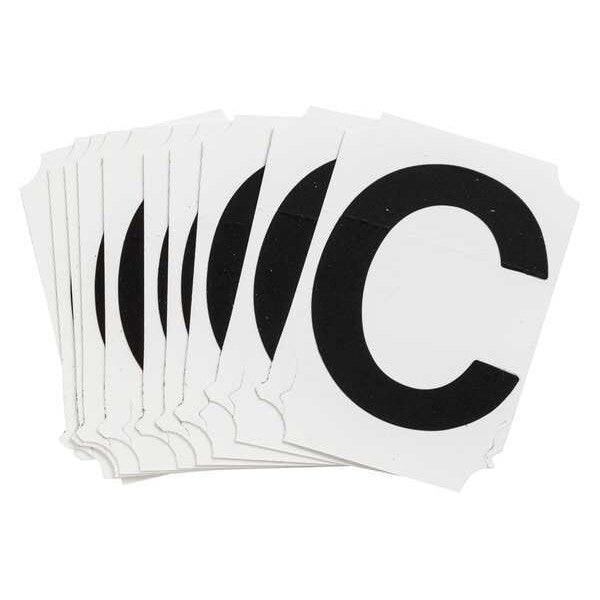 Letter Label, C, 2-3/4inHx2inW, Vinyl, PK10