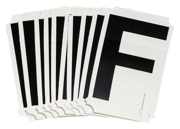 Letter Label, F, 3-3/4in.Hx2-7/16in.W, PK10