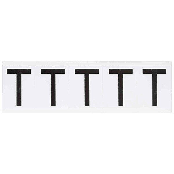 Letter Label, T, 2-1/4inHx1-13/16inW, Vinyl