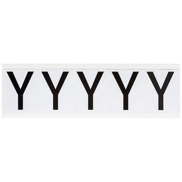 Letter Label, Y, 2-1/4inHx1-13/16inW, Vinyl