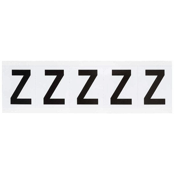 Letter Label, Z, 2-1/4inHx1-13/16inW, Vinyl