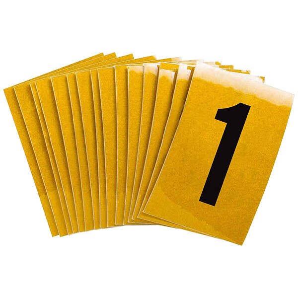 Number Label, 1, 1-1/2in.Hx1in.W, PK25