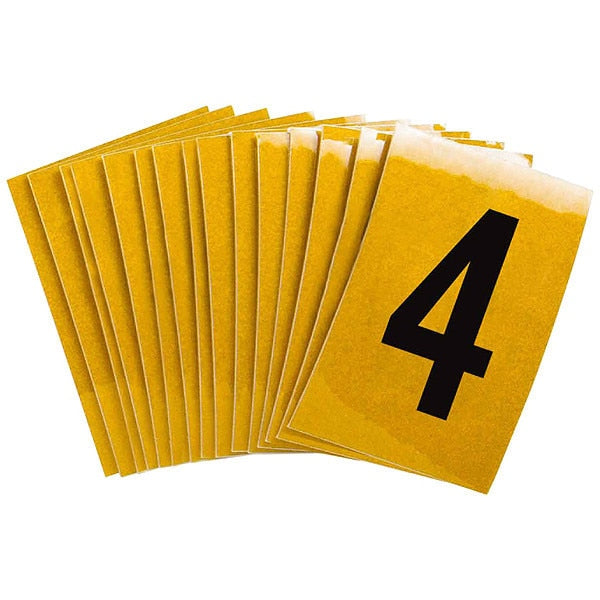 Number Label, 4, 1-1/2in.Hx1in.W, PK25