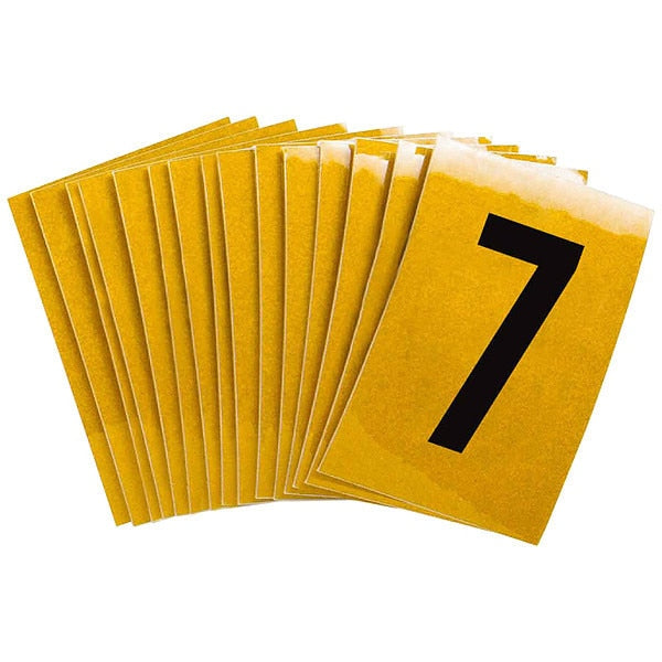 Number Label, 7, 1-1/2in.Hx1in.W, PK25