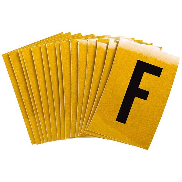 Letter Label, F, 1-1/2in.Hx1in.W, PK25