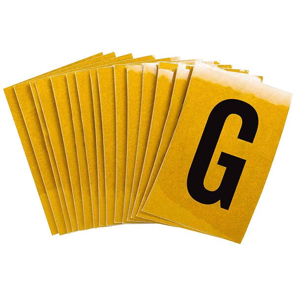 Letter Label, G, 1-1/2in.Hx1in.W, PK25
