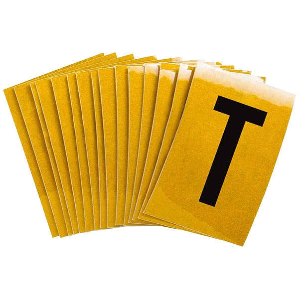 Letter Label, T, 1-1/2in.Hx1in.W, PK25