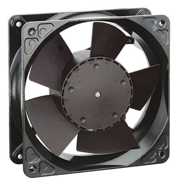 Axial Fan, Square, 24V DC, 1 Phase, 133.6 cfm, 4 11/16 in W.