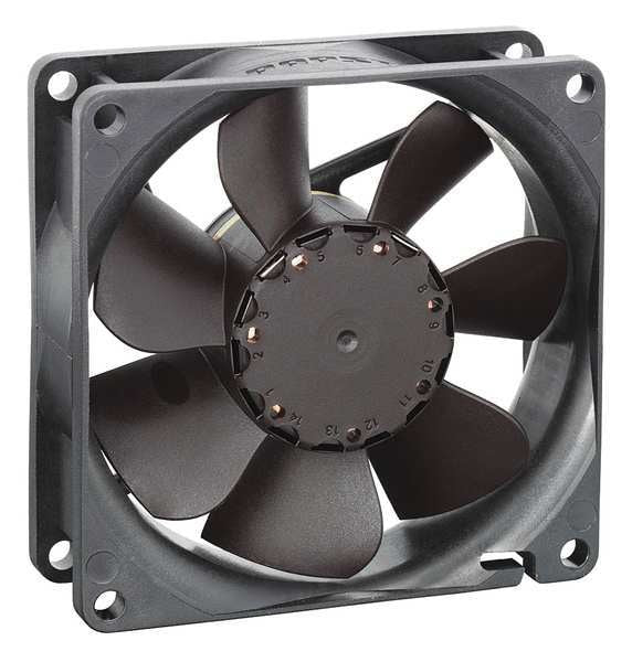 Axial Fan, Square, 24V DC, 1 Phase, 34.1 cfm, 3 5/32 in W.