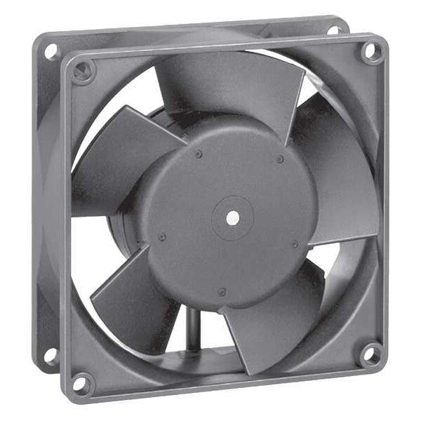 Axial Fan, Square, 24V DC, 1 Phase, 63 cfm, 3 5/8 in W.