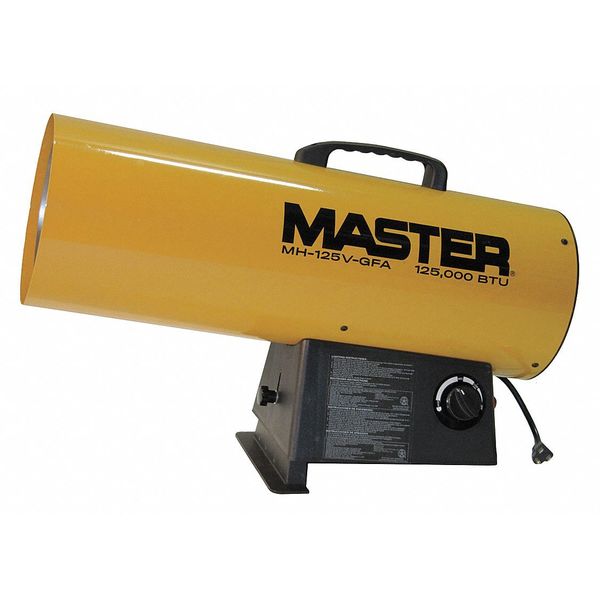 Forced Air Heater, Liquid Propane, 125,000 BtuH, 400 cfm, 9 7/64 in Wx