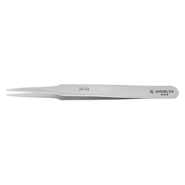Tweezer, Flat, 4-3/4 in. L, SS, 1/16 in. Tip