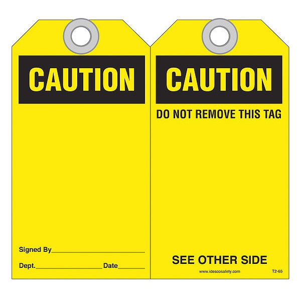 CAUTION Customizable Safety Tag