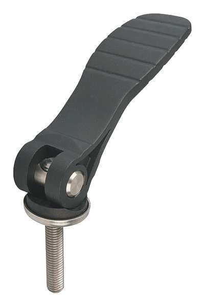 Cam Lever Size: 2 M08X25, A=100, B=33, Polyamide Black, Comp: Steel