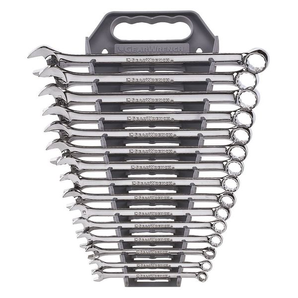15 Pc. 12 Point Long Pattern Combination Metric Wrench Set