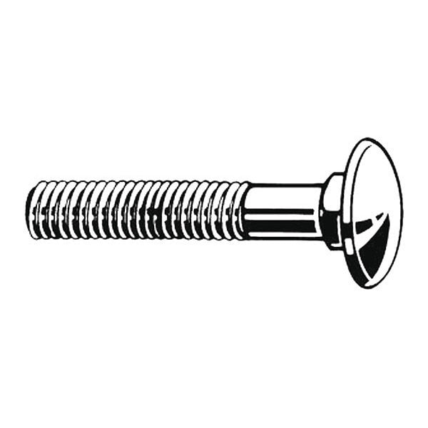 Carriage Bolt, Zinc, 7/16-14x2L, Pk50