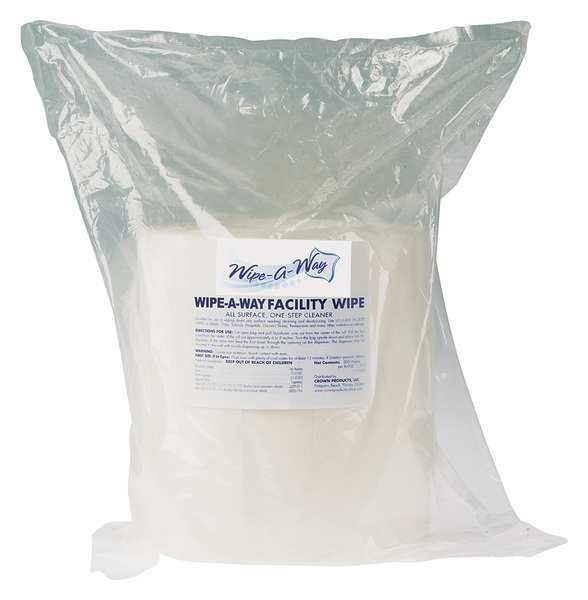 All Purpose Wipes, White, Bag, Fiber, 2 PK, 800 Wipes, 8 in x 10 in, Light Rainforest Scent