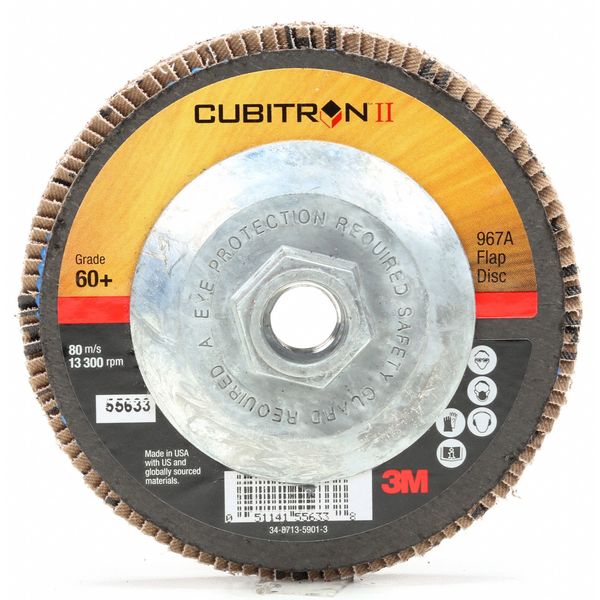 Flap Disc, 5/8 in.-11, 60 Grit, 13,300 rpm