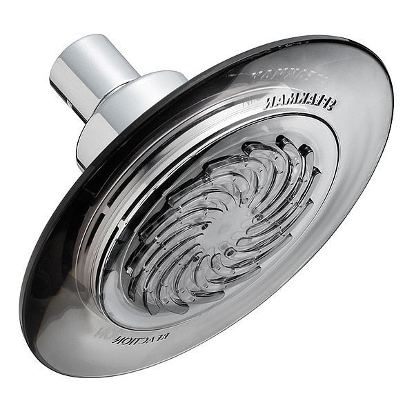 wall, Shower Head, Grey & Polished Chrome, Wall