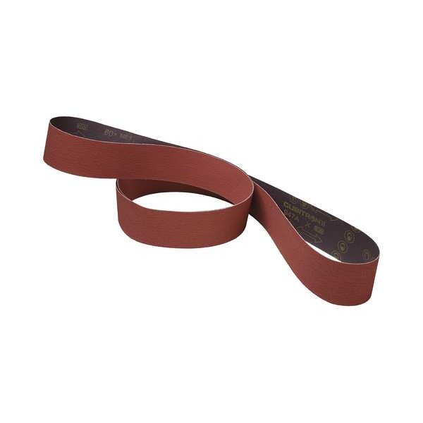 Cloth Belt, Coated, 3/4 in W, 20 1/2 in L, 120 Grit, Fine, Ceramic, 947A, Orange