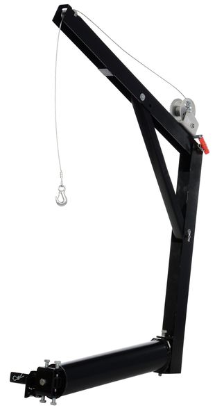 Davit Crane, 47 in Reach, 0 in to 84 in Lift Range, Black