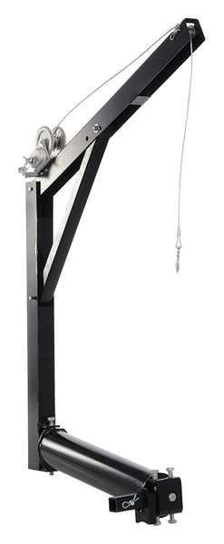 Davit Crane, 47 in Reach, 0 in to 84 in Lift Range, Black
