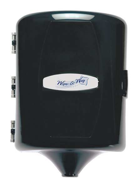 Wipe-A-Way Center Pull Dispenser, Black